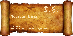 Metzger Emma névjegykártya